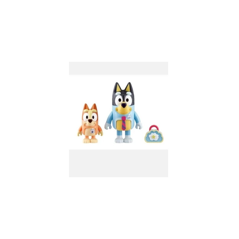 Bluey Work Bandit (dad) & Bingo Action Figures